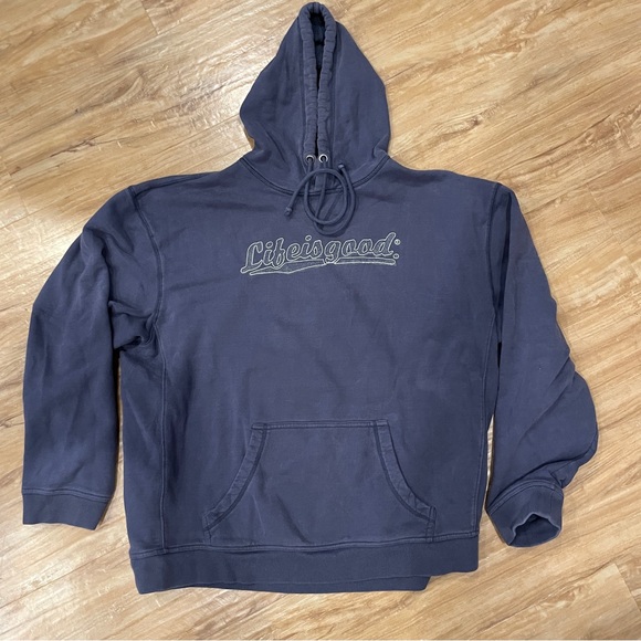 Life is Good Men's Navy Hoodie, XL - Picture 1 of 9